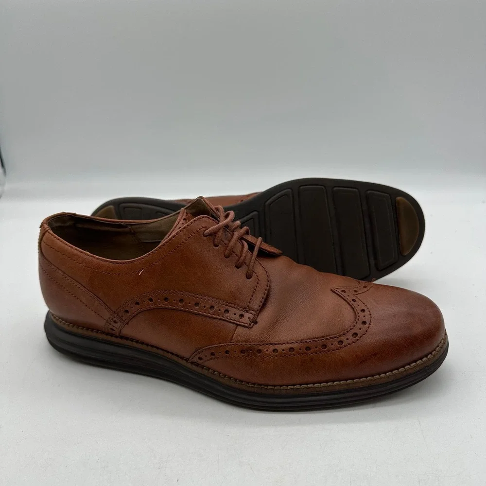 Cole Haan C26472 Mens 9.5M Java Leather OriginalGrand Wingtip Oxford Dress Shoes